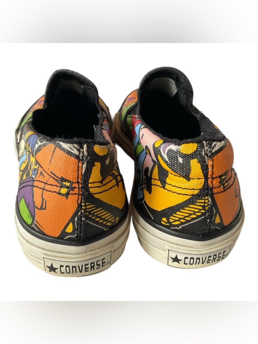 Converse Chuck Taylor Slip On Comic Pop Art Print Sneakers Women 7.5 - Picture 4 of 7